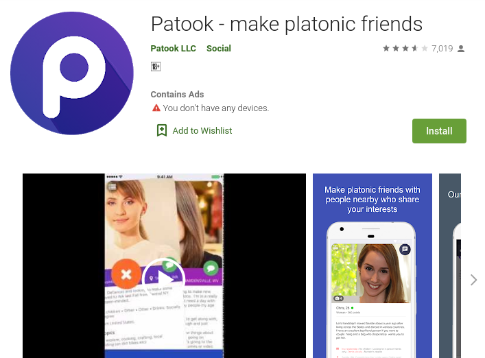 Platonic friend app